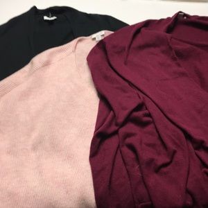 J. Jill lot of 3 Sweaters 4X Black Pink Cashmere